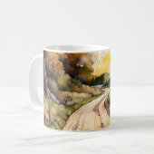 Landschaft der Sunset Country Road Kaffeetasse (Vorderseite Links)