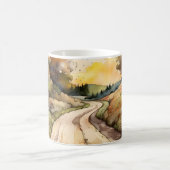 Landschaft der Sunset Country Road Kaffeetasse (Mittel)
