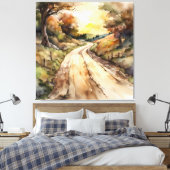 Landschaft der Sunset Country Road Leinwanddruck (Insitu (Schlafzimmer))