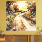Landschaft der Sunset Country Road Leinwanddruck (Insitu (Wohnzimmer))