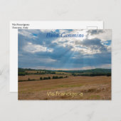 Landschaft der Toskana entlang der Via Francigena Postkarte (Vorne/Hinten)