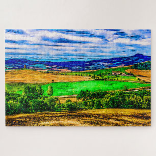Landschaft der Toskana. Italien. Puzzle