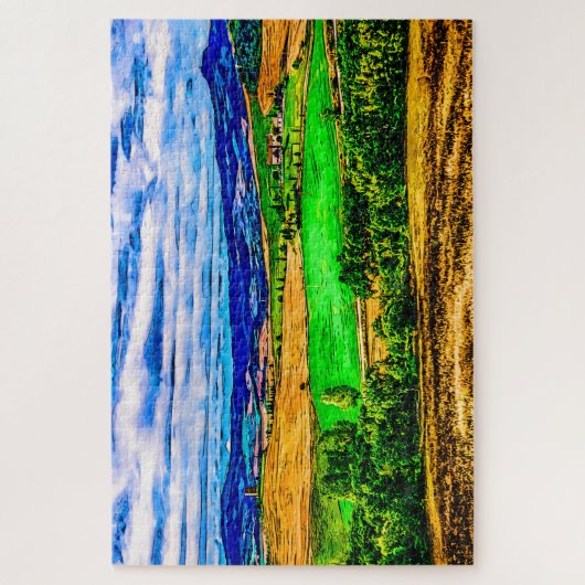 Landschaft der Toskana. Italien. Puzzle (Vertikal)