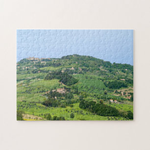 Landschaft der Toskana mit Hügeln - Italien Puzzle