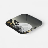 Landschaft der Vollmond-Nacht Pappteller (Gewinkelt)