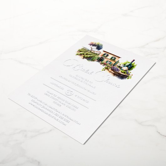 Landschaft der Weinkellerei Brautparty Folieneinladung (Gedreht)