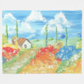 Landschaft der Weite der Toskana Fleecedecke (Vorderseite (Horizontal))