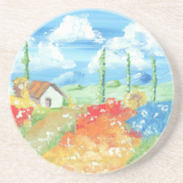 Landschaft der Weite der Toskana Getränkeuntersetzer