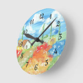 Landschaft der Weite der Toskana Runde Wanduhr (Winkel)