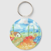 Landschaft der Weite der Toskana Schlüsselanhänger (Vorderseite)