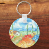 Landschaft der Weite der Toskana Schlüsselanhänger (Vorderseite)