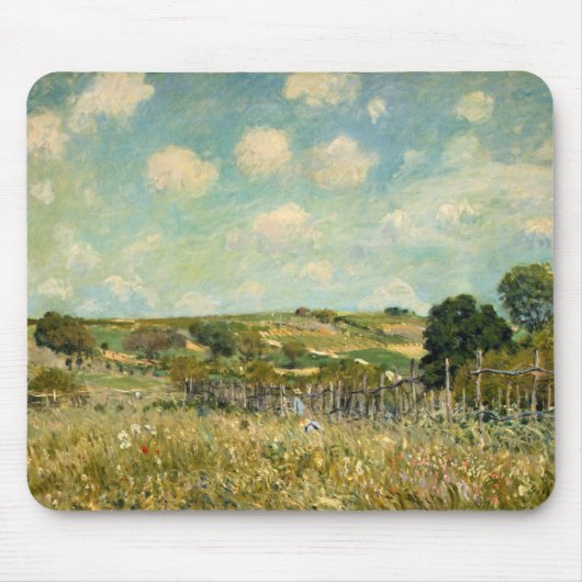 Landschaft der Wiesen (von Alfred Sisley) Mousepad (Vorne)