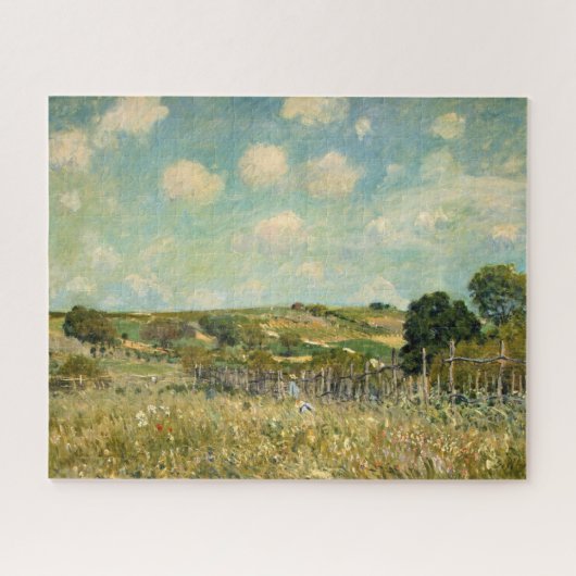 Landschaft der Wiesen (von Alfred Sisley) Puzzle (Horizontal)