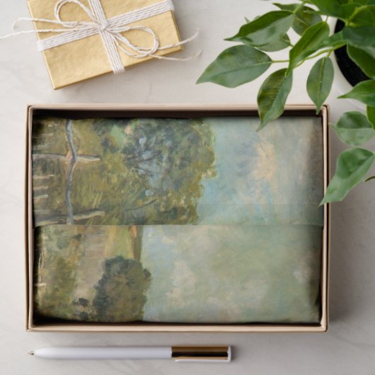 Landschaft der Wiesen (von Alfred Sisley) Seidenpapier (Geschenk)