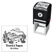 Landschaft der Wüste Kaktus Nr. 3 Datum des Namens Permastempel (Beispiel)