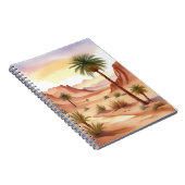 Landschaft der Wüste mit Datumsfeldern Notizblock (Rechte Seite)