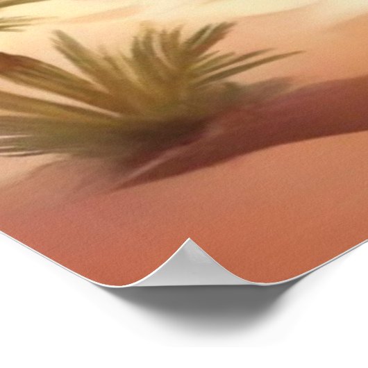 Landschaft der Wüste mit Datumsfeldern Poster (Ecke)