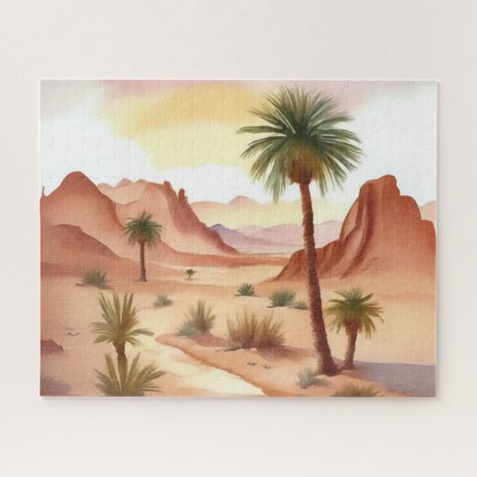 Landschaft der Wüste mit Datumsfeldern Puzzle (Horizontal)