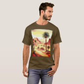 Landschaft der Wüste mit Datumsfeldern T-Shirt (Vorne ganz)