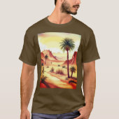Landschaft der Wüste mit Datumsfeldern T-Shirt (Vorderseite)