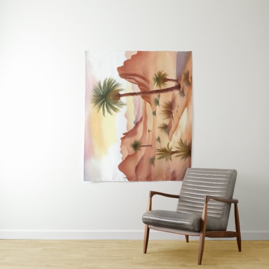 Landschaft der Wüste mit Datumsfeldern Wandteppich (Beispiel)