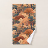 Landschaft des bebauten Herbstwaldes - Rustikales  Badhandtuch Set (Handtuch)