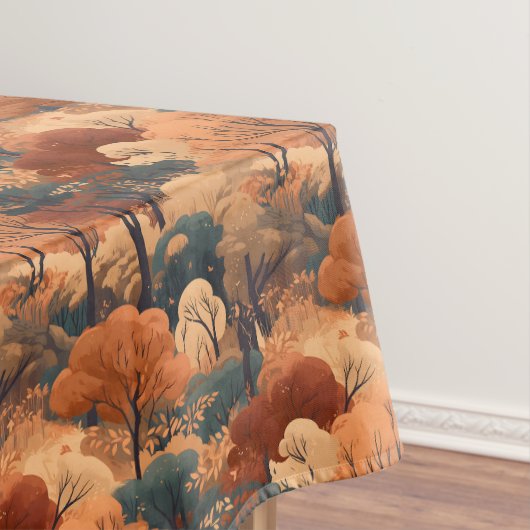 Landschaft des bebauten Herbstwaldes - Rustikales  Tischdecke (Beispiel)