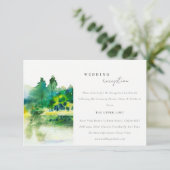 Landschaft des Berges Hochzeitsempfang Begleitkarte (Stehend Vorderseite)