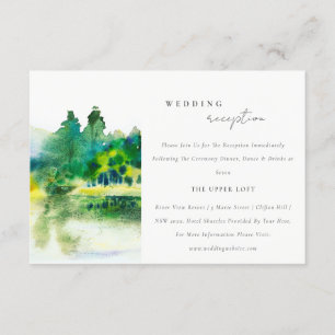 Landschaft des Berges Hochzeitsempfang Begleitkarte