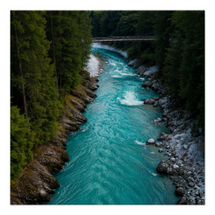 Landschaft des Gebirges Poster