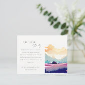 Landschaft des Gebirgslandes Hochzeitdetails Begleitkarte (Stehend Vorderseite)