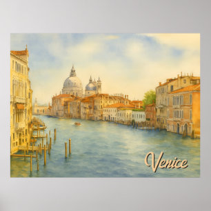 Landschaft des Großen Kanals in Venedig Poster