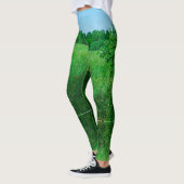 Landschaft des grünen Ackerwaldes Leggings (Links)