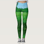 Landschaft des grünen Ackerwaldes Leggings (Vorderseite)