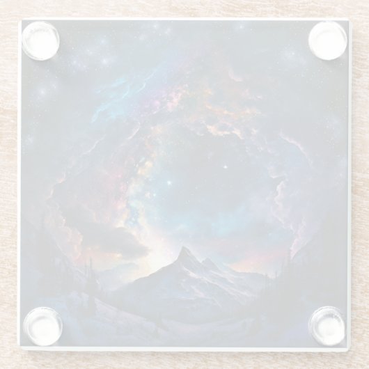 Landschaft des kosmischen Gebirges Glasuntersetzer (Rückseite)