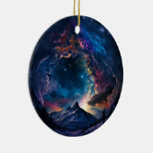 Landschaft des kosmischen Gebirges Keramik Ornament (Rechts)