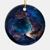 Landschaft des kosmischen Gebirges Keramik Ornament (Vorne)