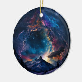 Landschaft des kosmischen Gebirges Keramik Ornament (Links)
