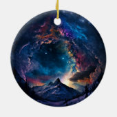 Landschaft des kosmischen Gebirges Keramik Ornament (Hinten)