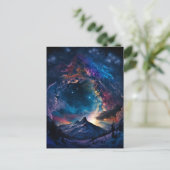 Landschaft des kosmischen Gebirges Postkarte (Stehend Vorderseite)