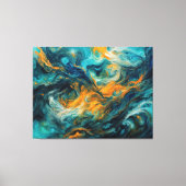 Landschaft des kosmischen Ozeans - Abstrakte Farbe Leinwanddruck (Vorderseite)