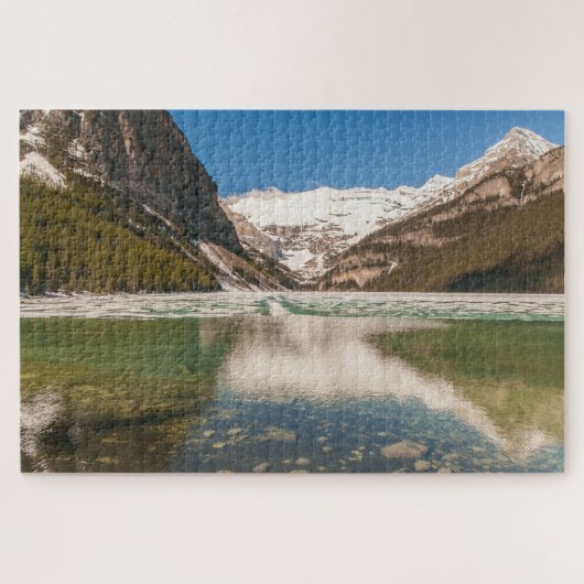 Landschaft des Lake Louise, Alberta, Kanada Puzzle (Horizontal)