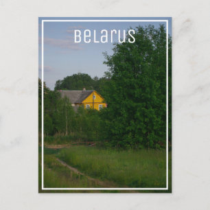 Landschaft des ländlichen Dorfes Belarus Postkarte