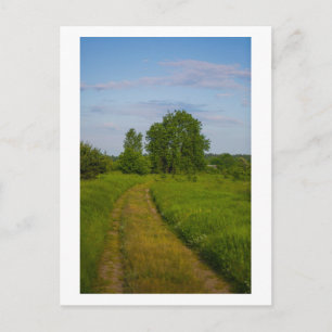 Landschaft des ländlichen Dorfes Weißrussland Postkarte