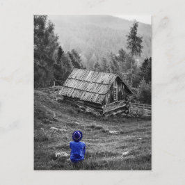 Landschaft des ländlichen Raums Minimalistische Fo Postkarte