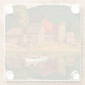 Landschaft des Landschaftsparks von Mead Schäffer Glasuntersetzer (Rückseite)