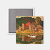 Landschaft des Landschaftsparks von Mead Schäffer Magnet (Vorderseite/Rückseite)