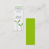 Landschaft des Lawncare Gesetz grüne Sprossen Mini Visitenkarte (Vorne/Hinten)