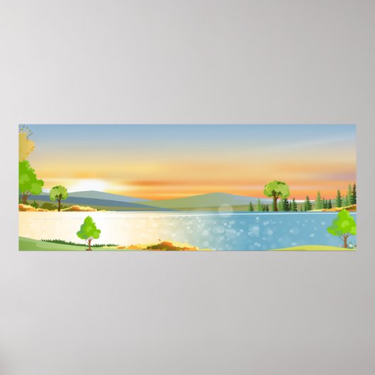 Landschaft des Naturfrühlings Poster (Vorne)