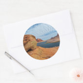 Landschaft des Powell-Sees Runder Aufkleber (Umschlag)